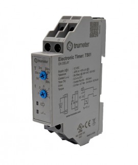 Trumeter TS Series Timer Switch Relay, 12 V DC, ON-delay, 1 C/O, DIN rail-