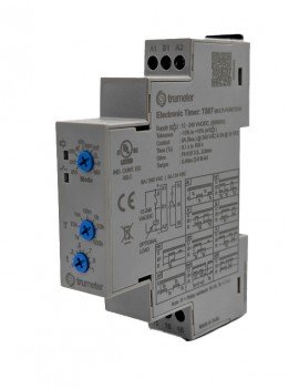 Trumeter TS Series Timer Switch Relay, 12 to 240 V AC/DC, multi function, 1 C/O, DIN rail-