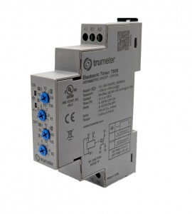 Trumeter TS Series Timer Switch Relay, 12 to 240 V AC/DC, asymmetric, 1 C/O, DIN rail-