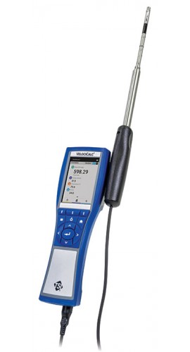 TSI VelociCalc 9630 Multi-Function Ventilation Meter with straight probe and ISO 17025 accreditation, 0 to 9999 ft/min, 14 to 140&amp;deg;F-
