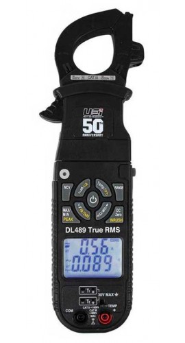 UEi DL489 True RMS Digital Clamp-On Meter, 750 V AC, 1000 A DC-