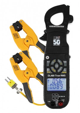 UEi DL489COMBO DL489 True RMS Digital Clamp-On Meter with ATTPC3 Pipe Clamp Probe, -328 to 2,462&amp;deg;F-