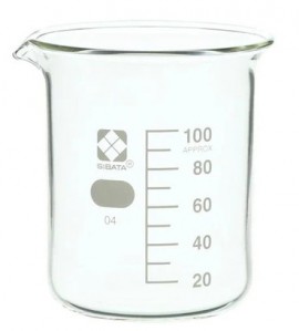 VEE GEE 10020-100A SIBATA Glass Beaker, 100 mL, 10-pack-