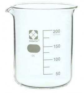VEE GEE 10020-200A SIBATA Glass Beaker, 200 mL, 10-pack-