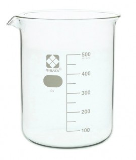VEE GEE 10020-500A SIBATA Glass Beaker, 500 mL, 10-pack-