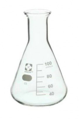 VEE GEE 10530-100A SIBATA Glass Erlenmeyer Flask, 100 mL, 10-pack-