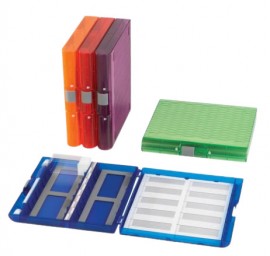 VEE GEE 1400-SLCS101 Microscope Slide Box, pack of 5, assorted colors-
