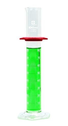VEE GEE 2351A-100 SIBATA Glass Graduated Cylinder, class A, 100 mL-