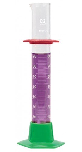 VEE GEE 2355-25 Student-Grade SIBATA Glass Graduated Cylinder, 25 mL, 6-pack-