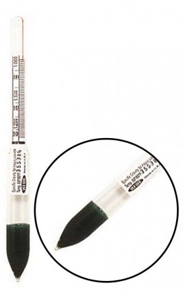 VEE GEE 6604-1 Hydrometer, Specific Gravity 1.000 to 1.250-
