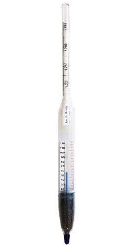 VEE GEE 6611-3 Hydrometer, Specific Gravity 1.000 to 1.280-