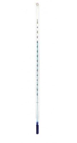 VEE GEE 80910 Partial Immersion Blue Liquid Thermometer, -10 to 250&amp;deg;F, 15.4&amp;quot; length-