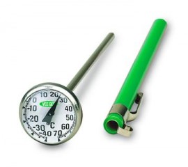 VEE GEE 81220 Scientific Dial Thermometer with stem cover, 0 to 220&amp;deg;F, 5&amp;quot; stem-