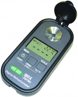 VEE GEE MDX-401 (48401) Refractometer for Wine/Beer: Brix, % vol ap, Oe, KMW-