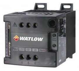 Watlow DIN-A-MITE B Three-Phase/Three-Leg Power Controller, 277 to 600 V AC, 100 to 120 V AC input-