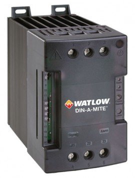Watlow DIN-A-MITE C Three-Phase/Three-Leg SCR Power Controller with 240 V AC cooling fan, 100 to 240 V AC, 100 to 120 V AC input-