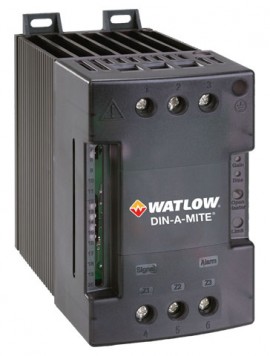 Watlow DIN-A-MITE C SCR Power Controller with two independent zones and 240 V AC cooling fan, 277 to 600 V AC, 100 to 120 V AC input-