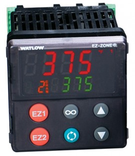 Watlow EZ-ZONE PM Panel Mount Integrated PID Controller with profiling ramp/soak and battery back-up, &amp;frac14; DIN, 100 to 240 V AC-