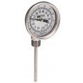 Weiss 3RBMS4-250 Bi-Metal Thermometer, 0 to 250&amp;deg;F (-20 to 120&amp;deg;C), 3" Dial, 4" Right Angle Stem-