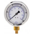 Weksler Glass 201L-404R Glycerin Filled Gauge, 4", 0 to 5000 psi-