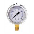 Weksler Glass 251L4PL Glycerin Filled Gauge with bottom connection, 0 to 1500 psi, 2.5&amp;quot; dial-