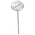 Weksler 2R08K Compact Bimetal Dial Thermometer, 50 to 400&amp;deg;F, 8" Plain Stem-