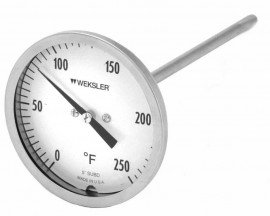 Weksler 3A0644DLX Bimetal Thermometer, 3&quot; Dial Size-