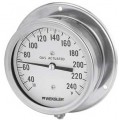 Weksler 413BCXLX10FO Gas Actuated Thermometer, 4 1/2" Dial, 50 to 750&amp;deg;F-