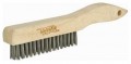 Weld-Mate NT610 Scratch Brush with Long Handle, Steel, 4 x 16 Wire Rows-