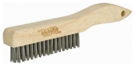 Weld-Mate NT614 Scratch Brush with shoe handle, stainless steel, 10&amp;frac14;"-