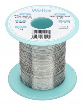 Weller T0051386570 WSW SAC M1 Solder Wire, &amp;Oslash;0.008&amp;quot;, 0.353 oz-