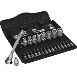 Wera 05004017001 Zyklop Metal Series Ratchet Set, 1/4&amp;quot; drive, 28-piece metric-