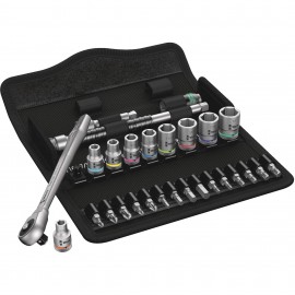 Wera 05004020001 Zyklop Metal Ratchet Set, 1/4&amp;quot; drive, 28-piece-