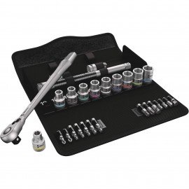 Wera 05004078001 Zyklop Metal Series Ratchet Set, 1/2&amp;quot; drive, 29-piece-