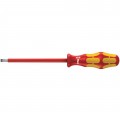 Wera 05006105001 VDE Insulated Screwdriver for Slotted Screws, 1,000 V, 8.27&amp;quot;-