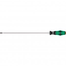 Wera 05008060001 Slotted Screwdriver, 1/4&amp;quot; Tip, 12&amp;quot; Shank-