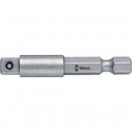 Wera 05050210001 Square Bit Adapter, 1/4&amp;quot; drive, 4&amp;quot; length-