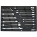 Wiha 30392 Ratcheting Wrench Tray Set, SAE/metric, 31-piece-