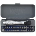 Wiha 76889 Impact Bit Set with Mini Ratchet and metal case-