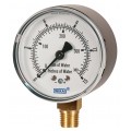 WIKA 611.1 Pressure Gauge, 0/10 &amp;quot;H<sub>2</sub>O, 2.5&amp;quot; dial, &amp;frac14;&amp;quot; NPT lower mount, black painted steel housing-