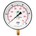 Winters PCT323LF Lead Free Contractor Gauge, 4.5&quot; Dial, 0/100 PSI/KPA, 1/4&quot; NPT LM-