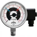 Winters PEC0205 Premium Stainless-Steel Pressure Gauge with electrical contacts, 0/160 psi/kPa, 4" dial-