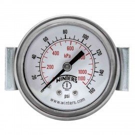 Winters PEU1409UC Economy Panel Mounted Gauge 2" Dial, 0-160 PSI/KPA, 1/4" NPT STD-