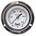 Winters PFP3784 Premium Stainless-Steel Liquid Filled Pressure Gauge for panel mounting, 0/160 psi/kPa-