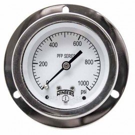 Winters PFP3792 Premium Stainless-Steel Liquid Filled Pressure Gauge for panel mounting, 0/3,000 psi/kPa-