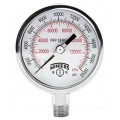 Winters PFP669 Premium Stainless-Steel Liquid Filled Pressure Gauge, 0/5,000 psi/kPa, 0.5&amp;quot; back (LB)-