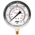 Winters PFQ1123 Liquid Filled Brass Gauge, 1.5&amp;quot; Dial, 0/60 PSI/KPA, 1/8&amp;quot; NPT Back-