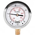 Winters PFQ894 SS Liquid Filled Pressure Gauge, 30&amp;quot;/0/200 psi/kPa, 0.25&amp;quot; back-