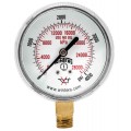 Winters PWL2821 Welding Gauge, 0-60 psi/kPa, 1/4&amp;quot; NPT Bottom Connection-