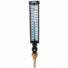 Winters TIM102ALF Industrial 9&amp;quot; Lead-Free Thermometer, 3.5&amp;quot; Aluminum Case, 0 to 120&amp;deg;F (-15 to 50&amp;deg;C)-